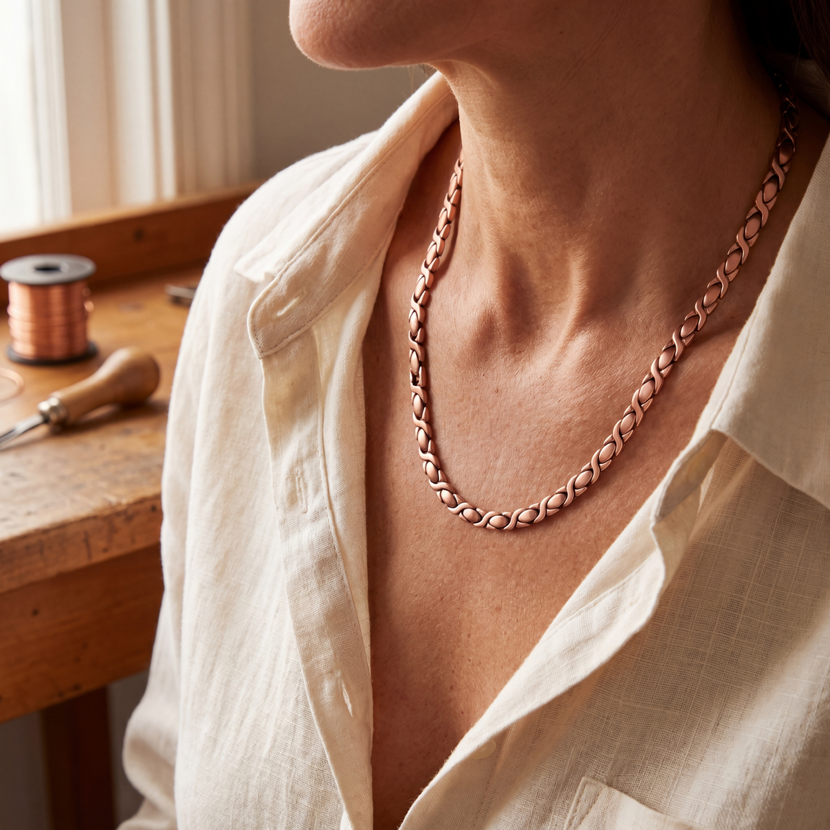 Grace's Cedar Copper Necklace