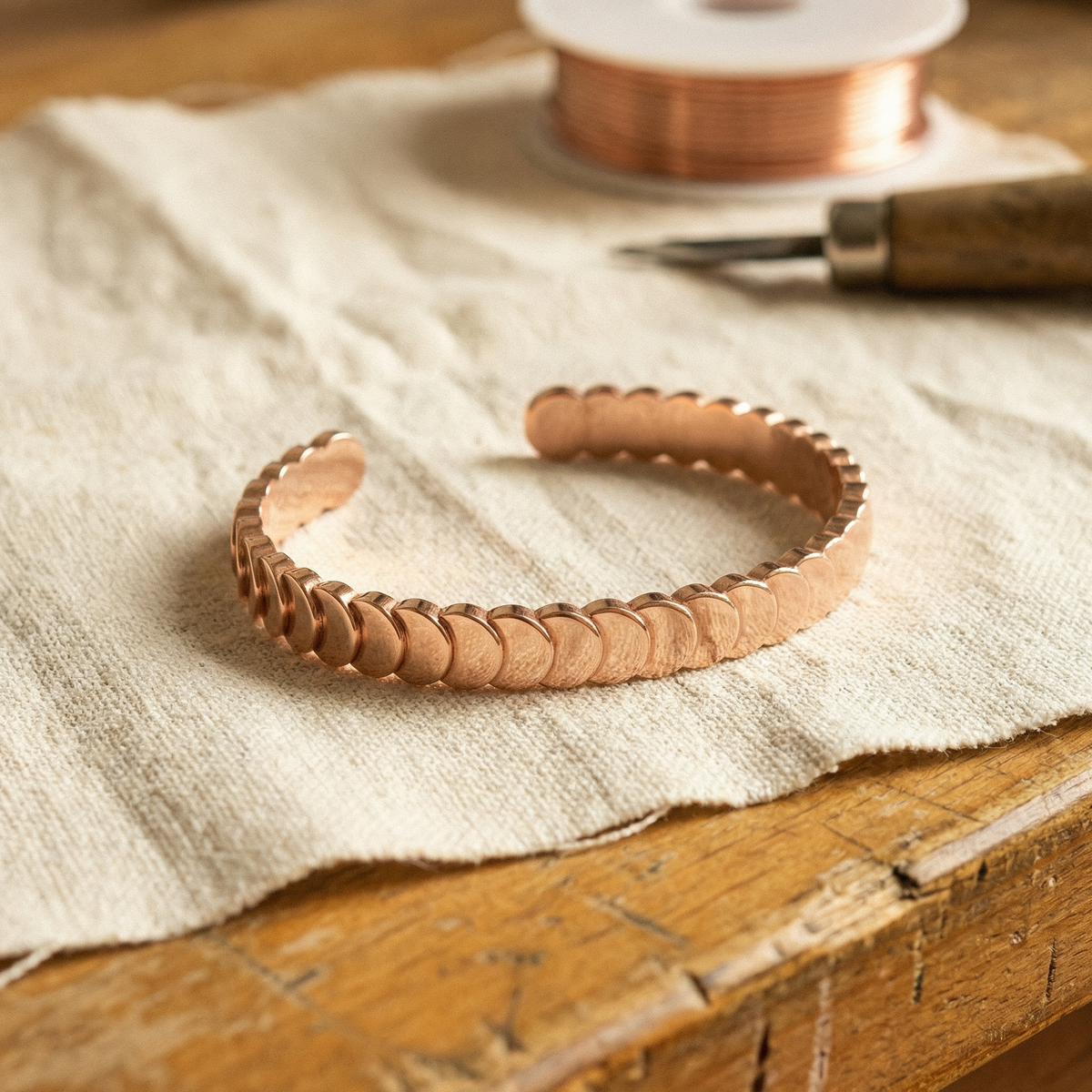 Grace's Tide Copper Bracelet