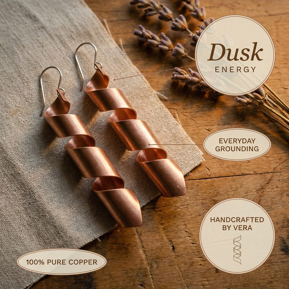 Grace's Dusk Copper Earrings