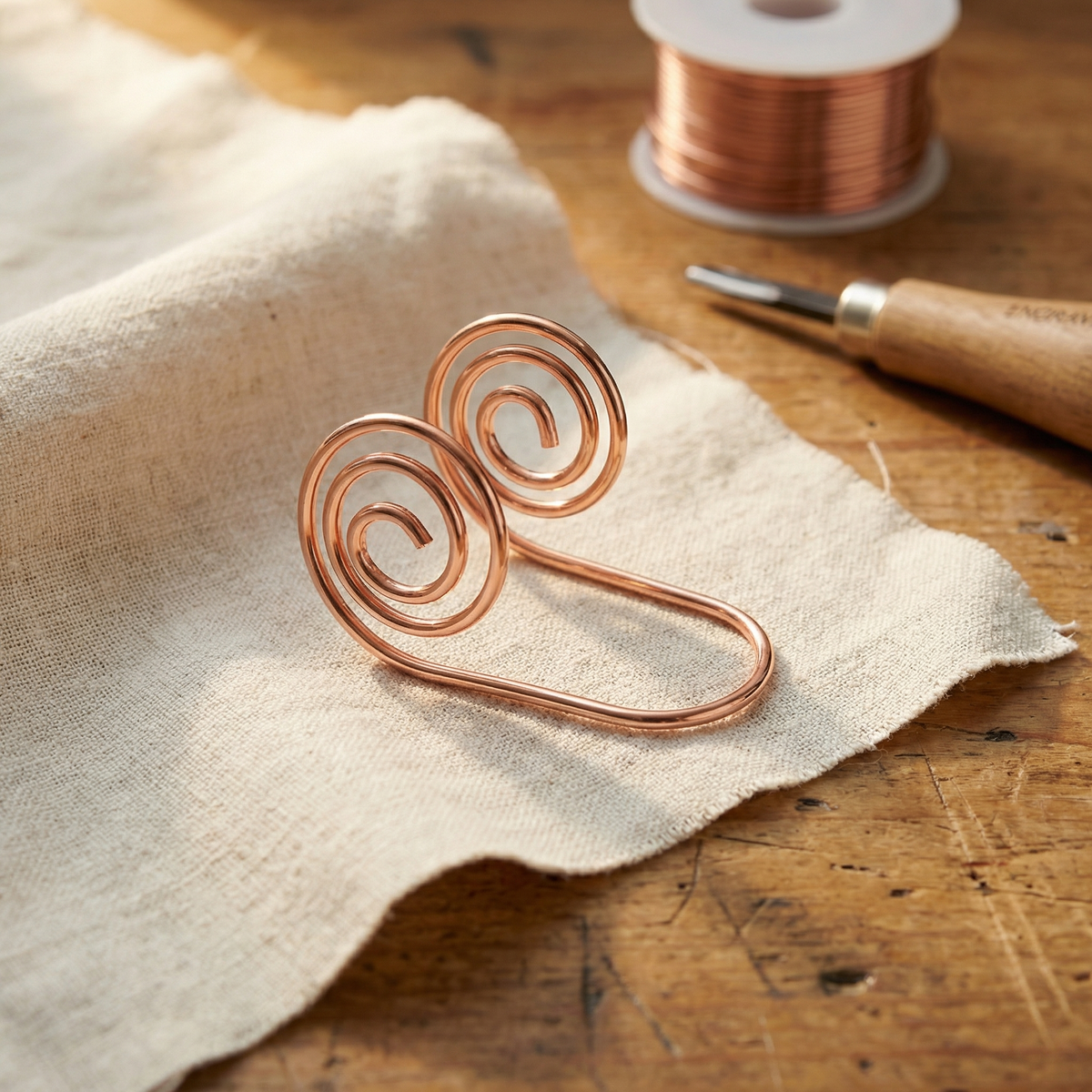 Grace's Flow Copper Hand Spiral
