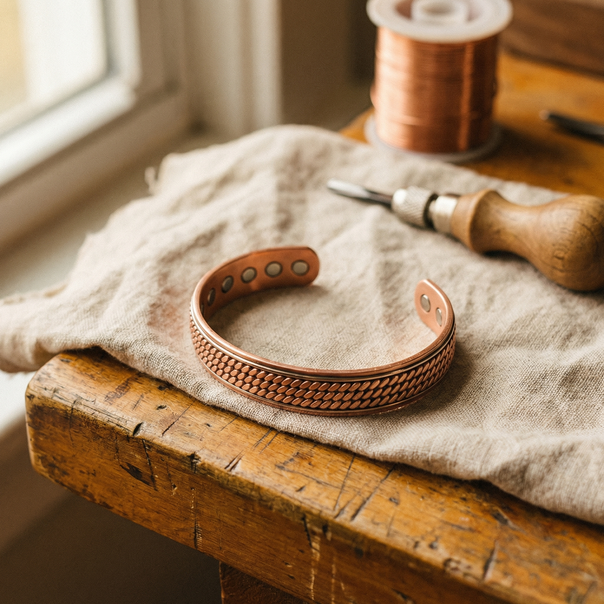 Grace's Wave Copper Bracelet