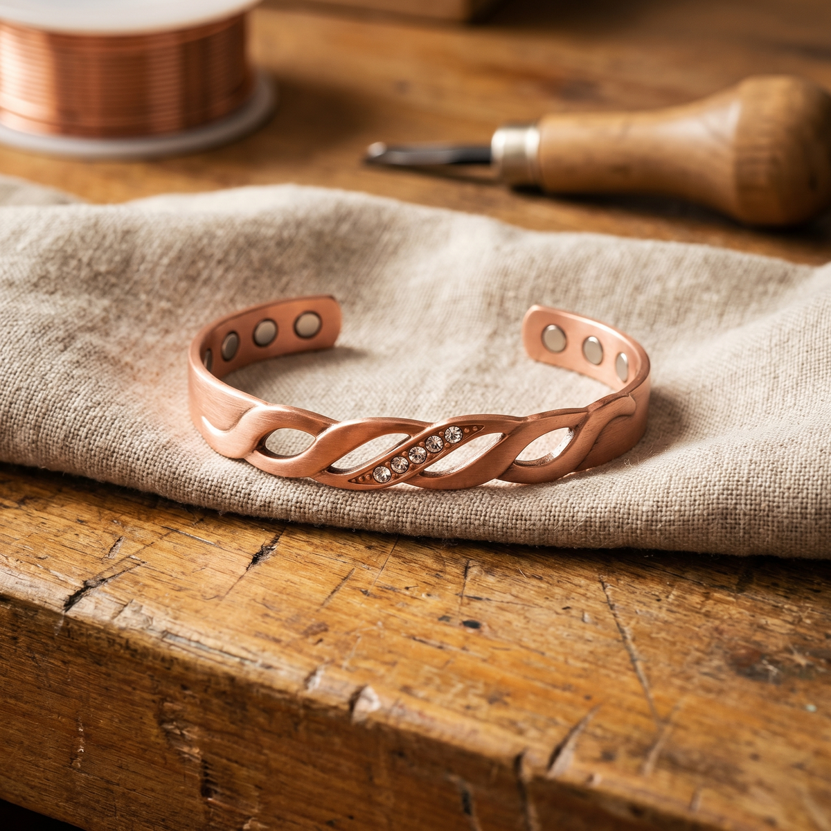 Grace's Seam Copper Bracelet