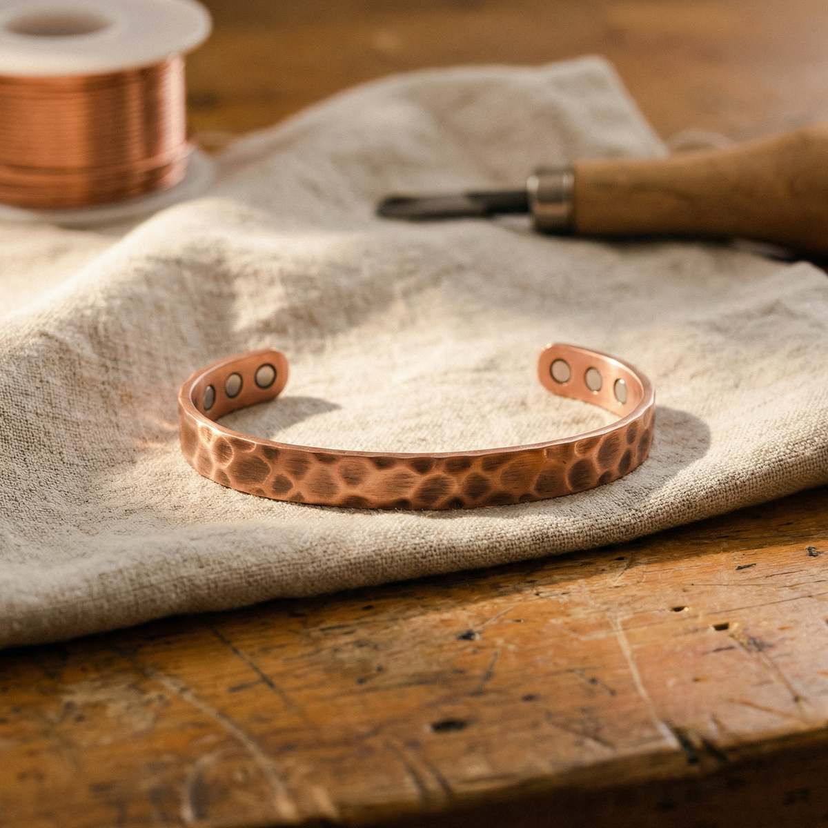 Grace's Furrow Copper Bracelet