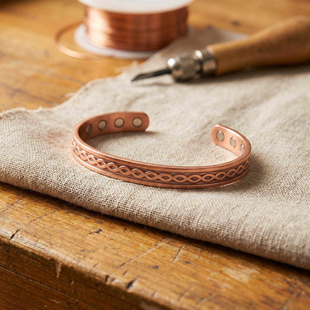 Grace's Current Copper Bracelet
