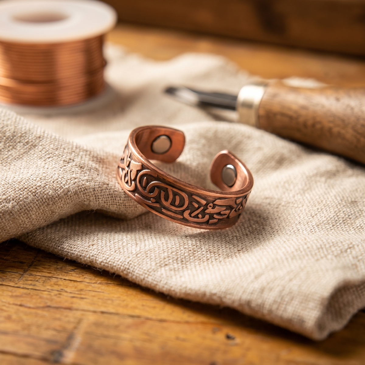 Grace's Burr Copper Ring
