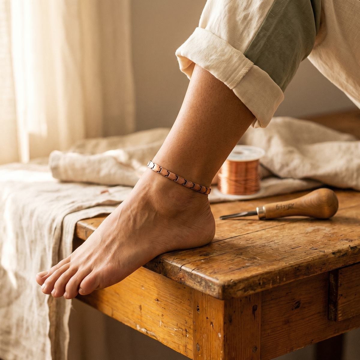 Grace's Shore Copper Anklet