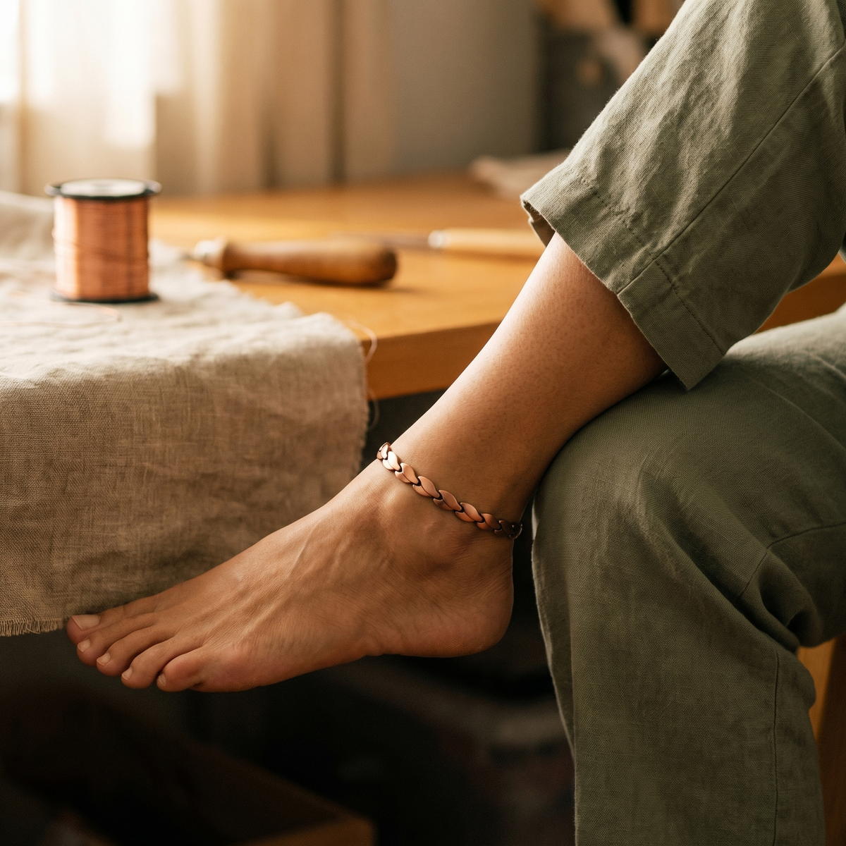 Grace's Marsh Copper Anklet