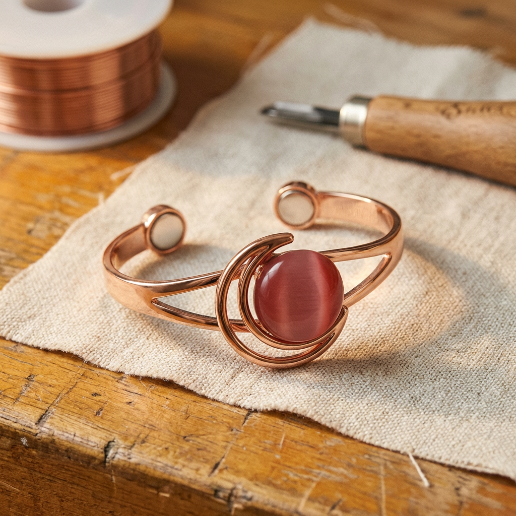 Grace's Sphere Pink Copper Bracelet