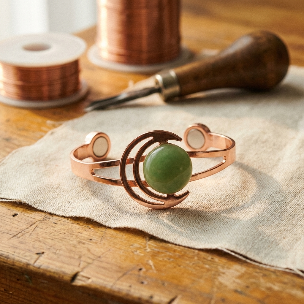 Grace's Sphere Green Copper Bracelet