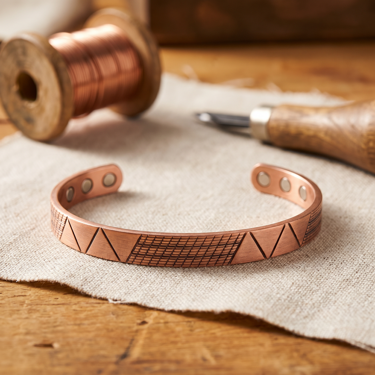 Grace's Crest Copper Bracelet