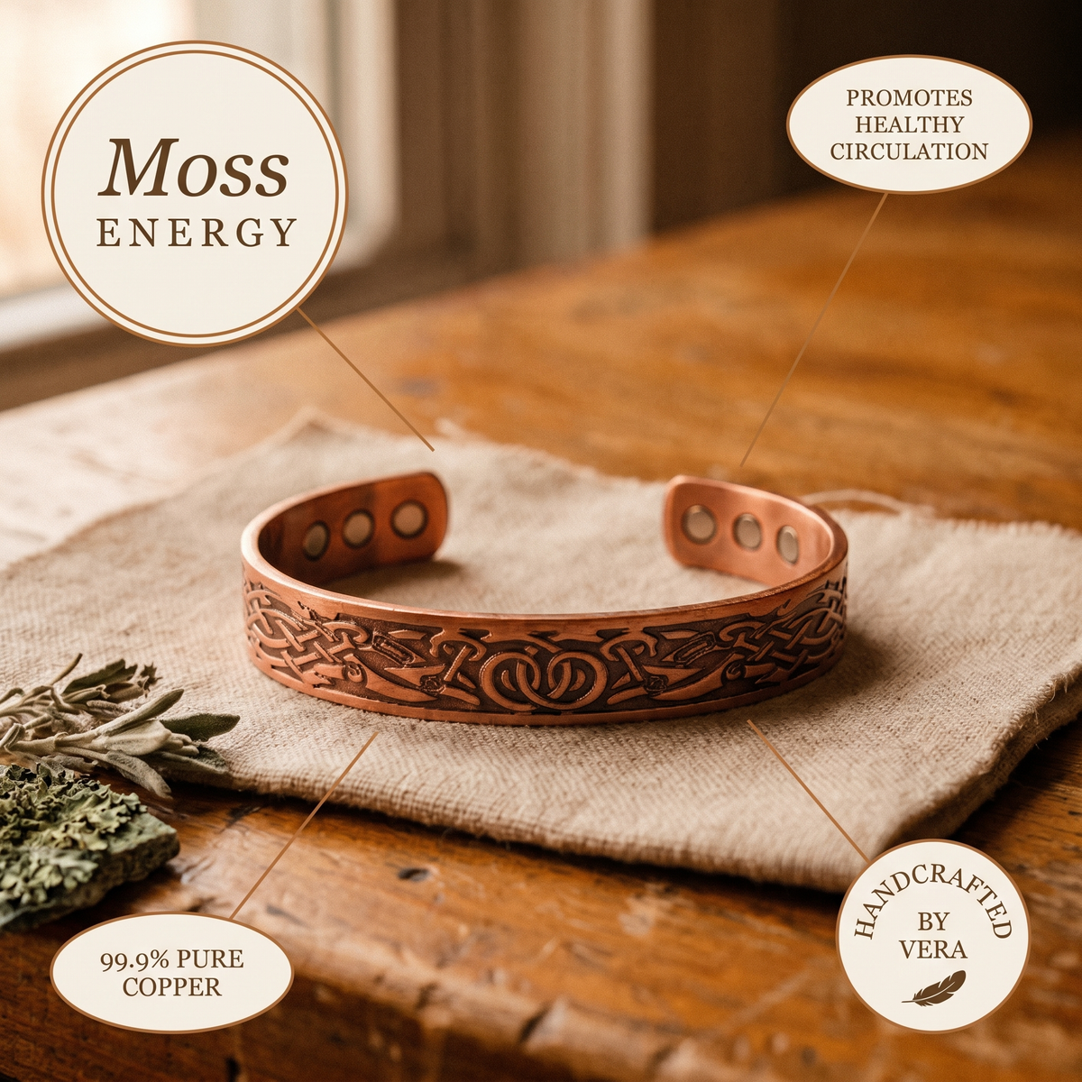 Grace's Flow Copper Bracelet