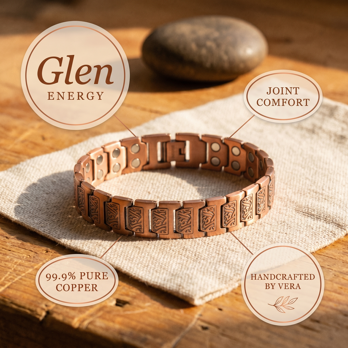 Grace's Glen Men's Copper Bracelet