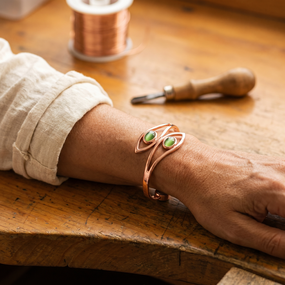 Grace's Opal Copper Bracelet