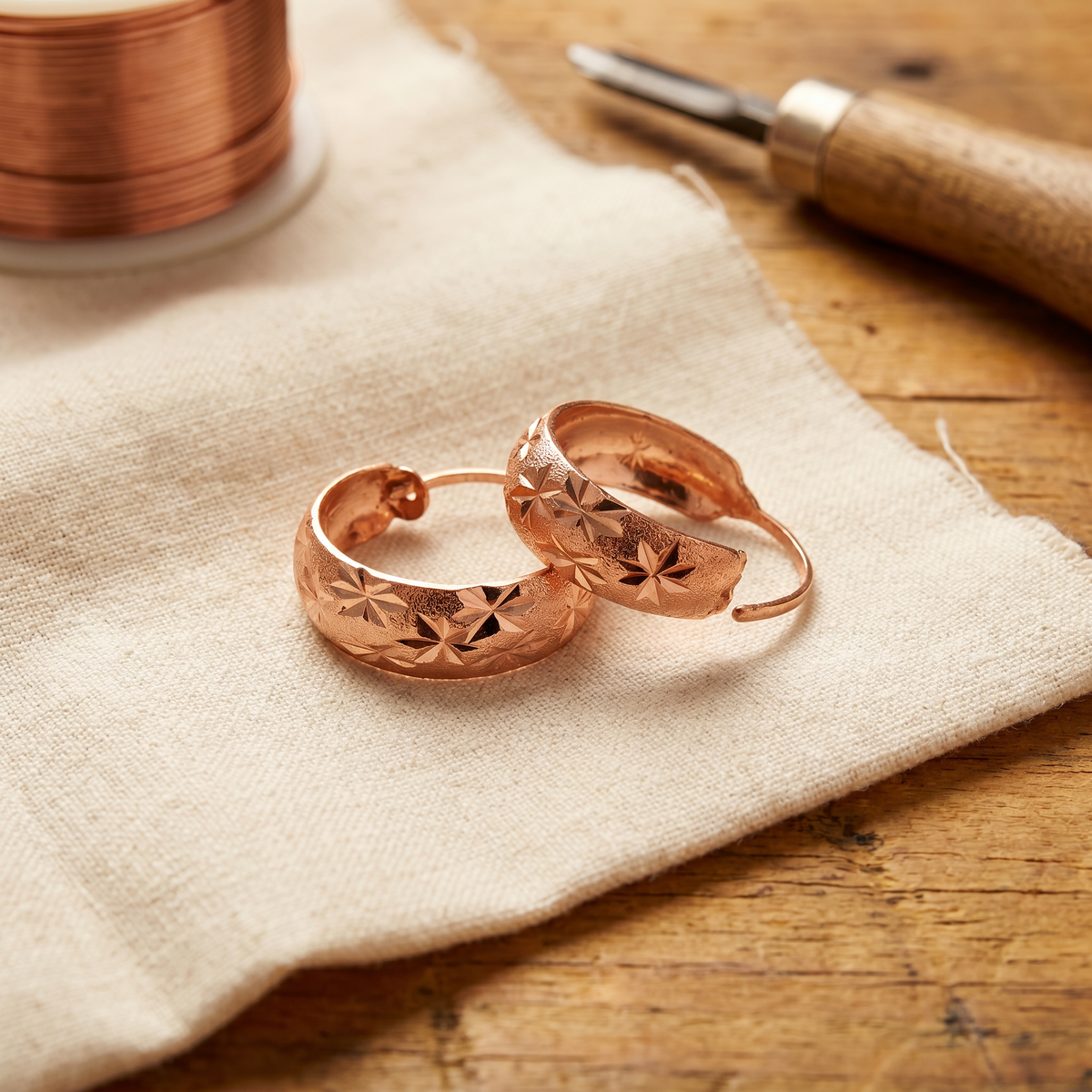 Grace's Dew Copper Earrings