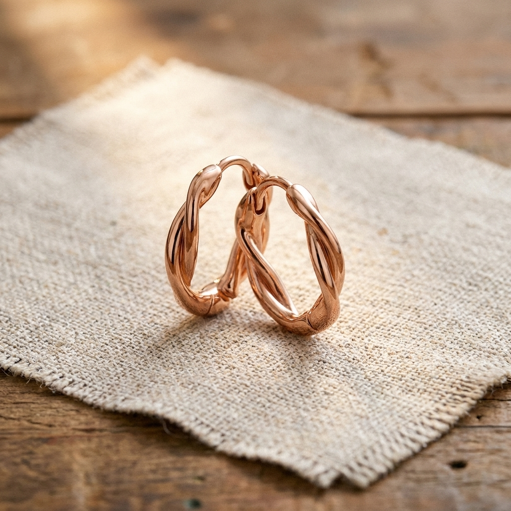 Grace's Wren Copper Hoop Earrings