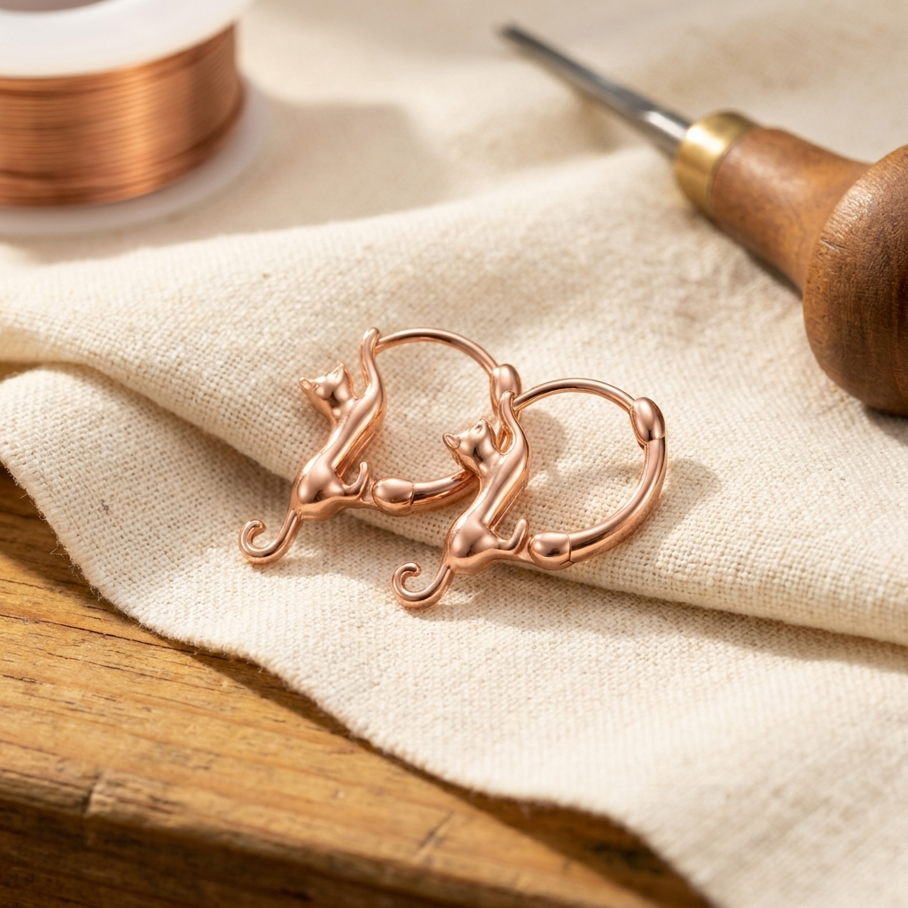Grace's Swirl Copper Earrings