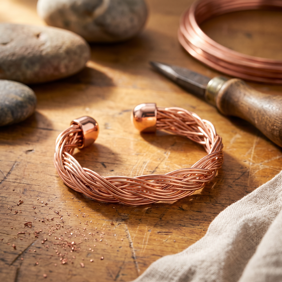 Grace's Elm Copper Cuff Bracelet