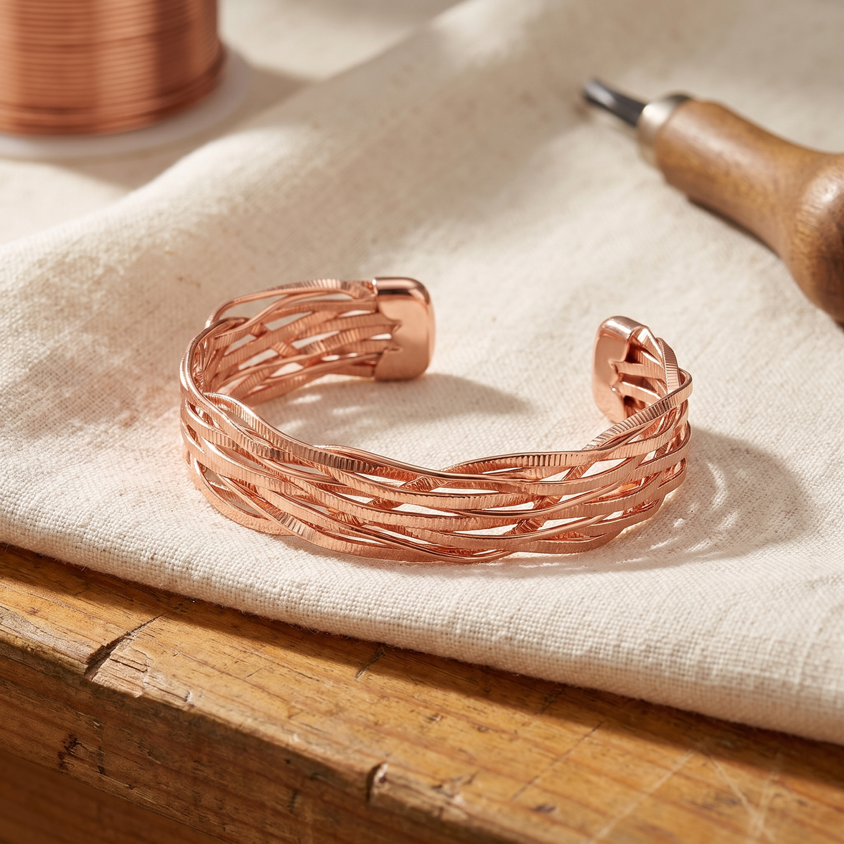 Grace's Wisp Copper Bracelet