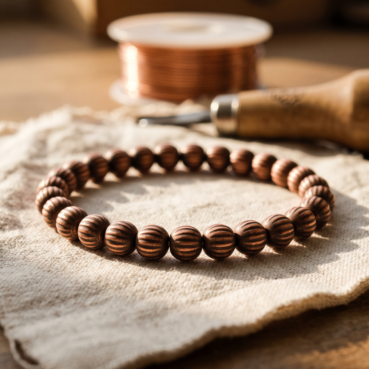 Grace's Bark Copper Bracelet
