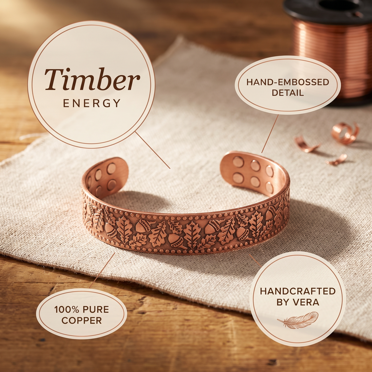 Grace's Timber Copper Bracelet