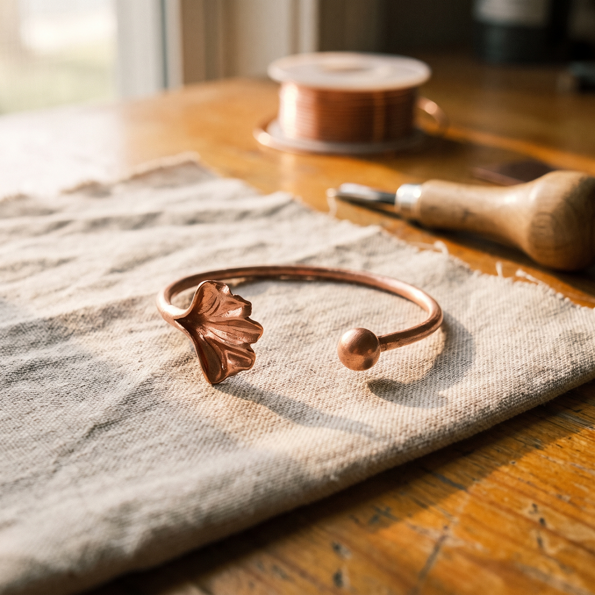 Grace's Shell Copper Bracelet