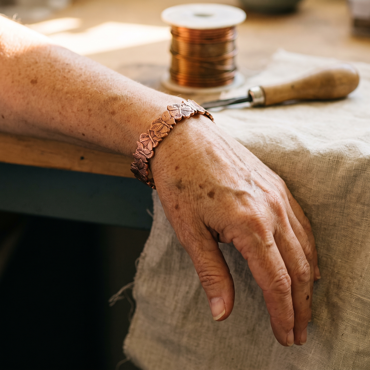 Grace's Sky Copper Bracelet